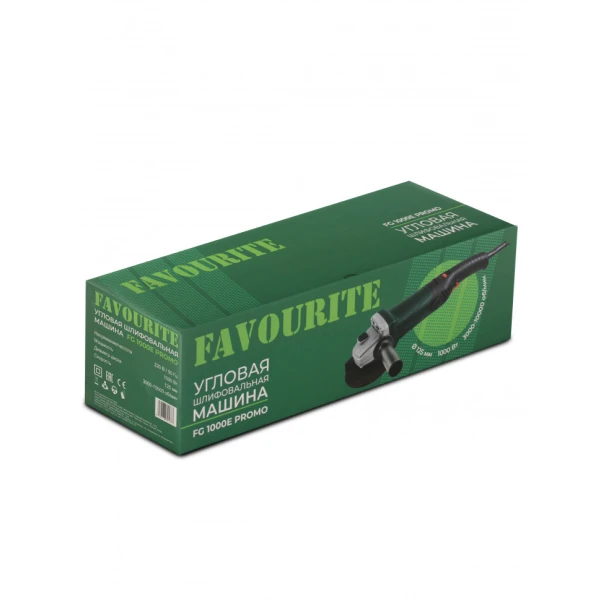 FG 1000E PROMO Угловая шлифовальная машина 1000Вт, ф125мм, 3000-10000об/мин FAVOURITE — изображение 11