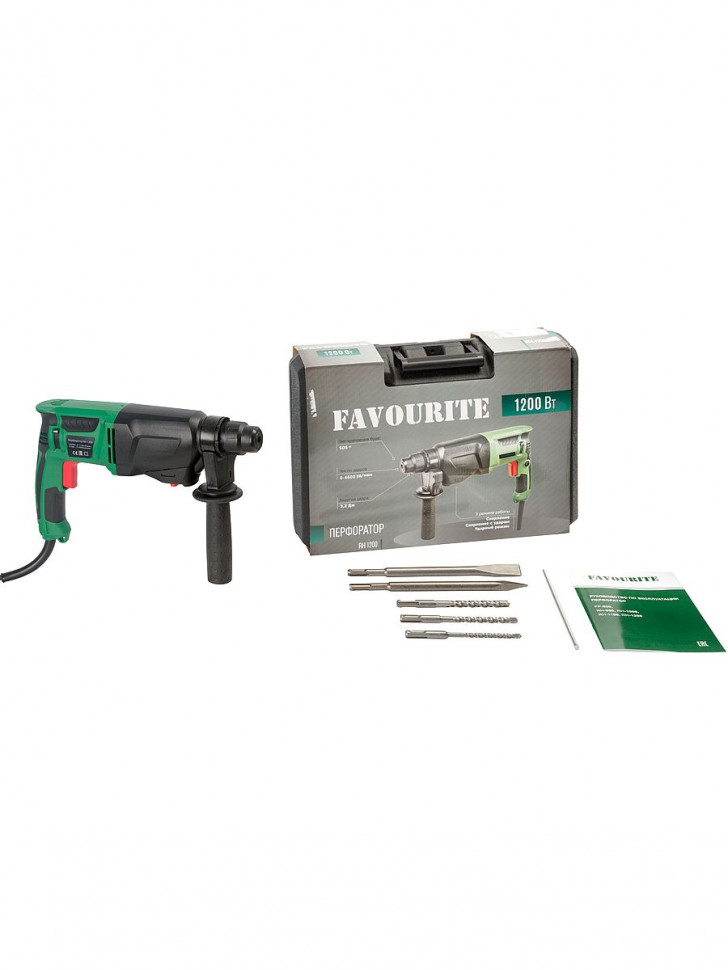RH 1200 Перфоратор 1200Вт, 3реж, 3,2Дж, SDS+ 0-4600уд/мин, 0-1100об/мин FAVOURITE - фото 2 - perforatory 