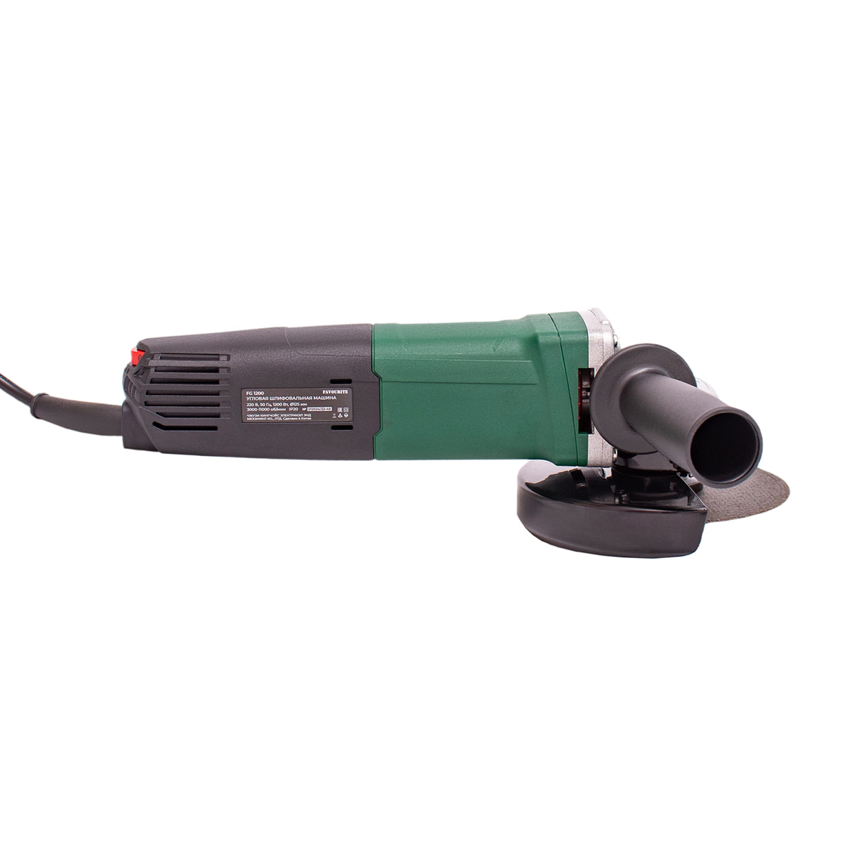 FG 1200 Угловая шлифовальная машина 1200Вт, ф125мм, регул. оборотов, 3000-11000об/мин FAVOURITE - фото 4 - shlifovalnye_mashiny 