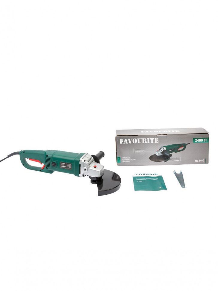FG 2400 Угловая шлифовальная машина 2400Вт, ф230мм, 6500об/мин, плавный пуск FAVOURITE - фото 2 - shlifovalnye_mashiny 