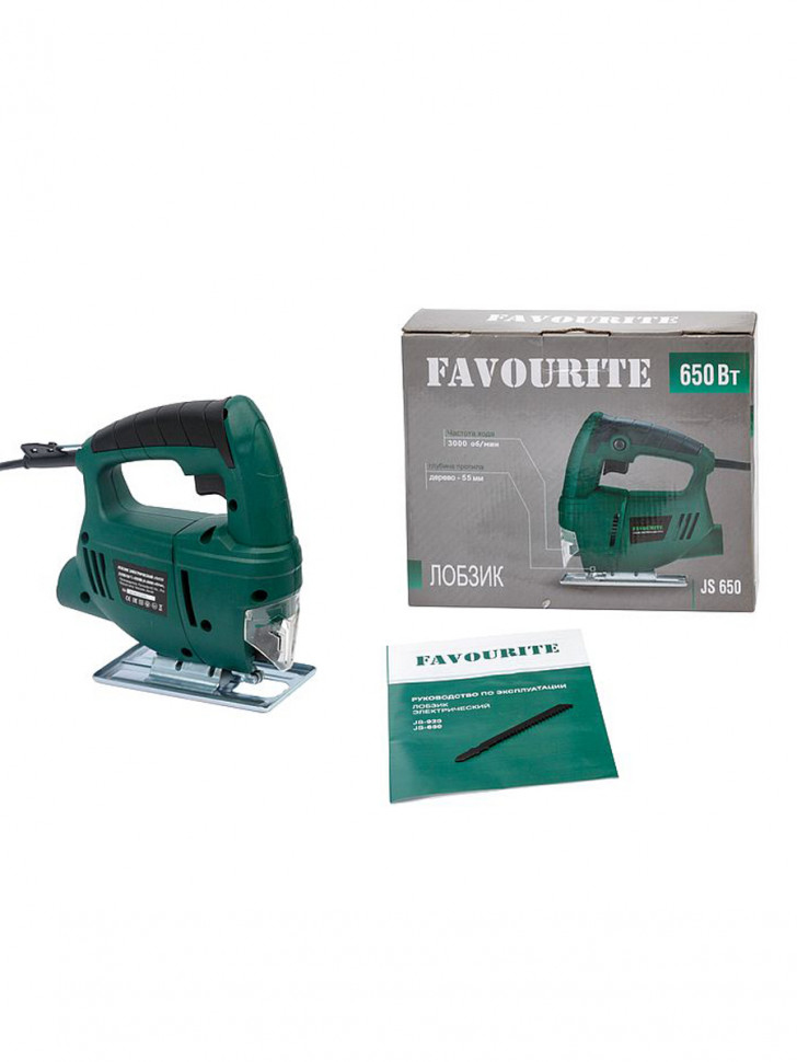 JS 650 Лобзик 650Вт, 3000ход/мин, дер-55мм, мет-6мм FAVOURITE - фото 2 - lobziki 