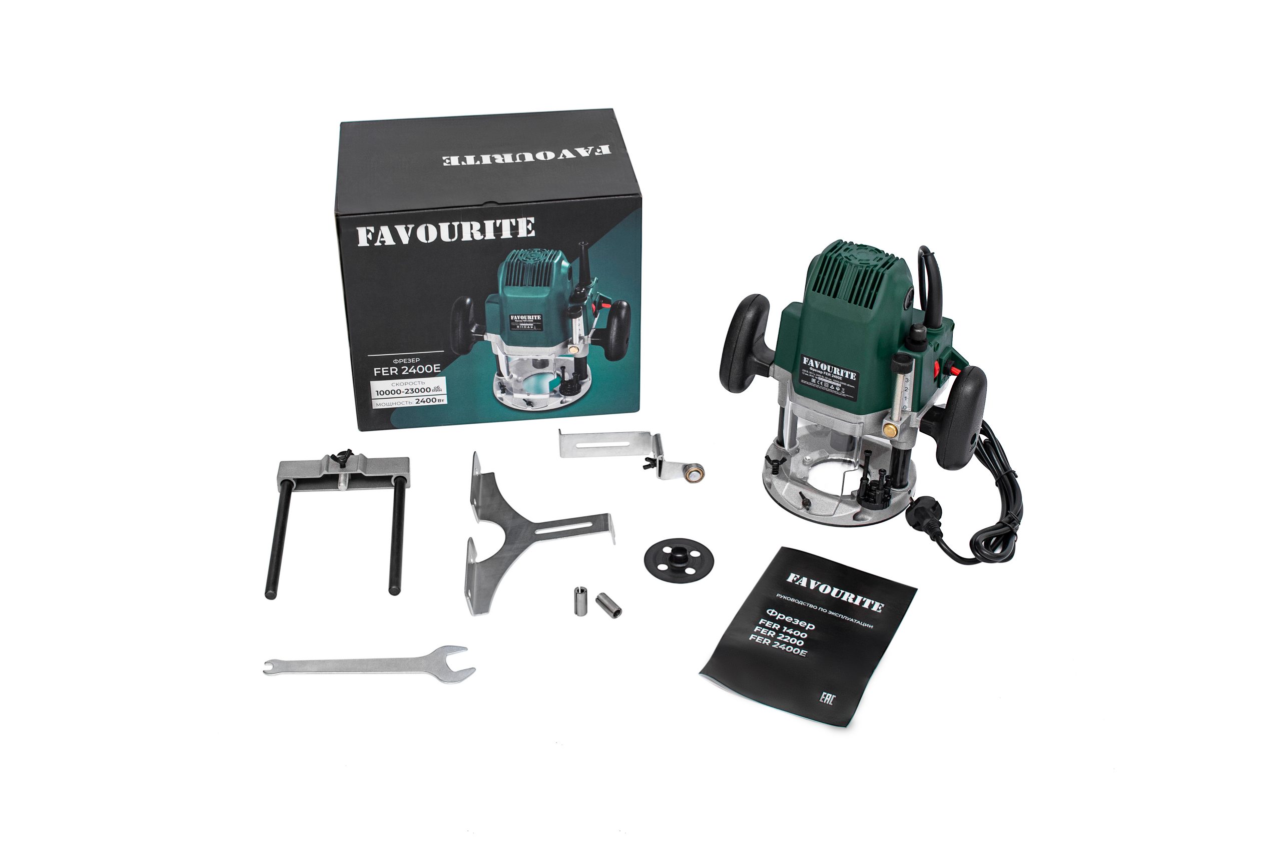 FER 2400E Фрезер 2400Вт, 10000-23000 об/мин FAVOURITE - фото 2 - frezernye_mashiny 