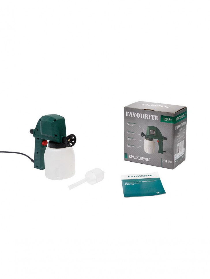 FSG 120 Краскопульт 120Вт, бак 700мл, 280мл/мин, 30DIN, сопло0,8мм FAVOURITE - фото 2 - kraskopulty 