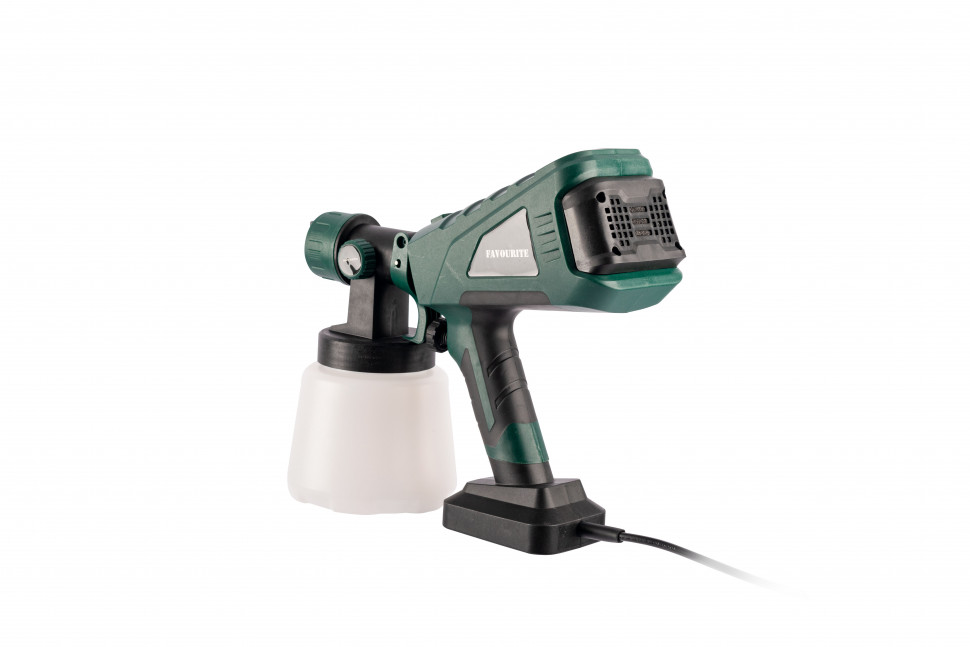 FSG 500 Краскопульт 500Вт, бак800мл, 500мл/мин, 80DIN, сопло1,8/2,6мм FAVOURITE - фото 2 - kraskopulty 
