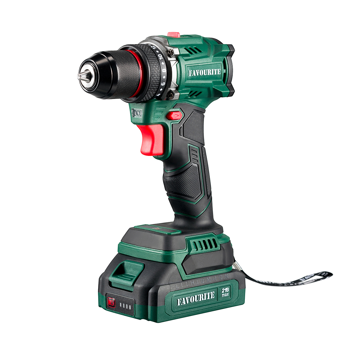 DC NB21 Дрель-шуруповёрт аккумуляторная Li-ion, 21В, бесщёточн. FAVOURITE - фото 2 - dreli_shurupoverty_akkumuliatornye 