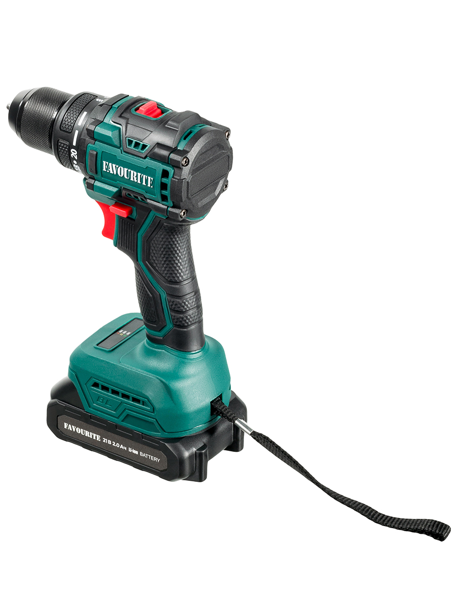 DC NB21 SET NEW Дрель-шуруповёрт аккумуляторная Li-ion, 21 В, 2 Ач, биты FAVOURITE - фото 4 - dreli_shurupoverty_akkumuliatornye 