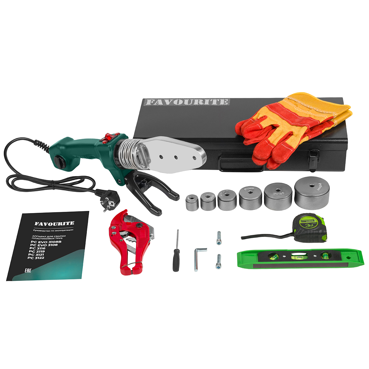 PC 3122 Аппарат для сварки пластиковых труб 2200Вт FAVOURITE - фото 2 - apparaty_dlia_svarki_trub 