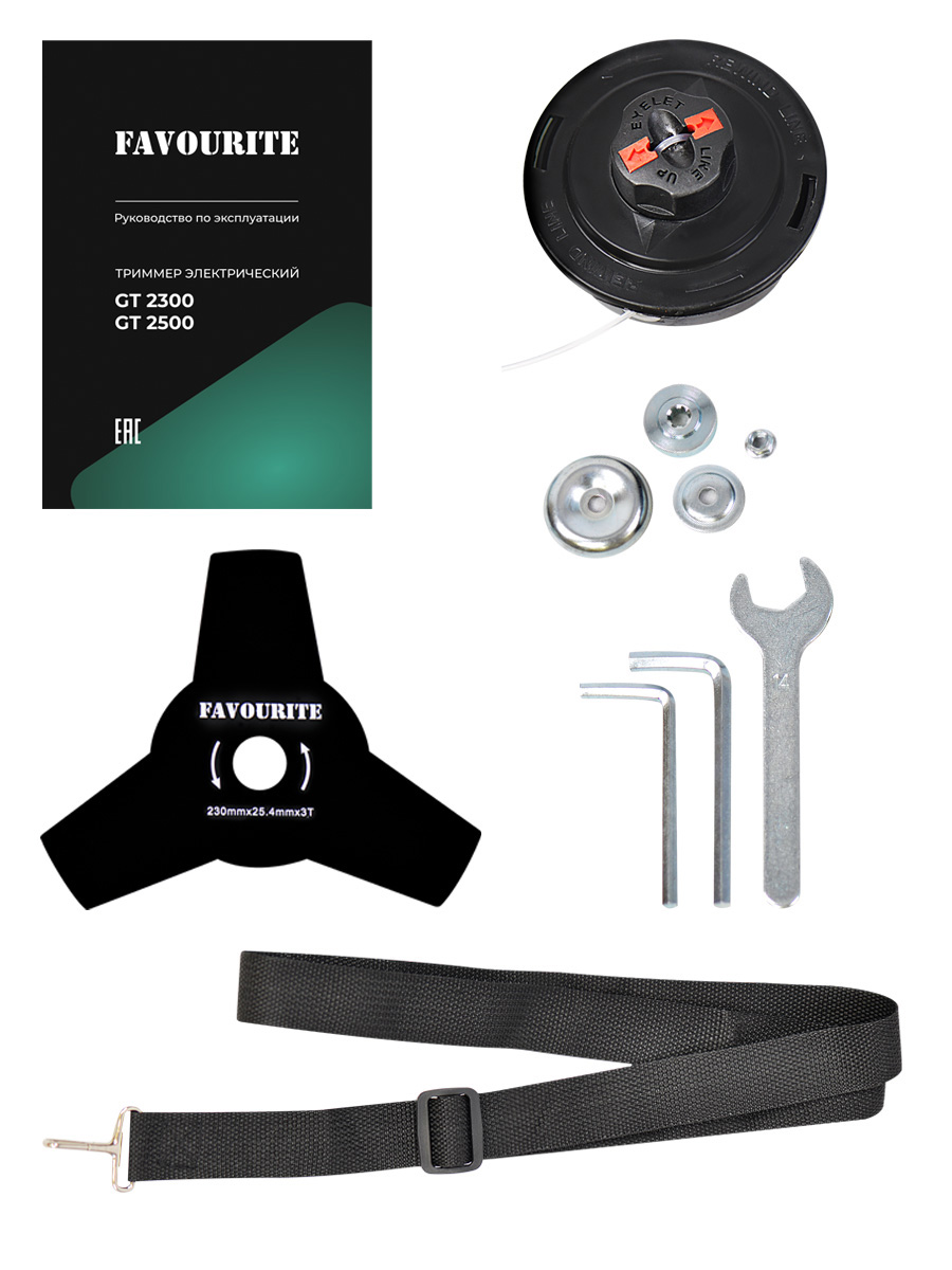 GT 2500 Триммер электрический 2500Вт FAVOURITE - фото 3 - trimmery_dlia_sada 