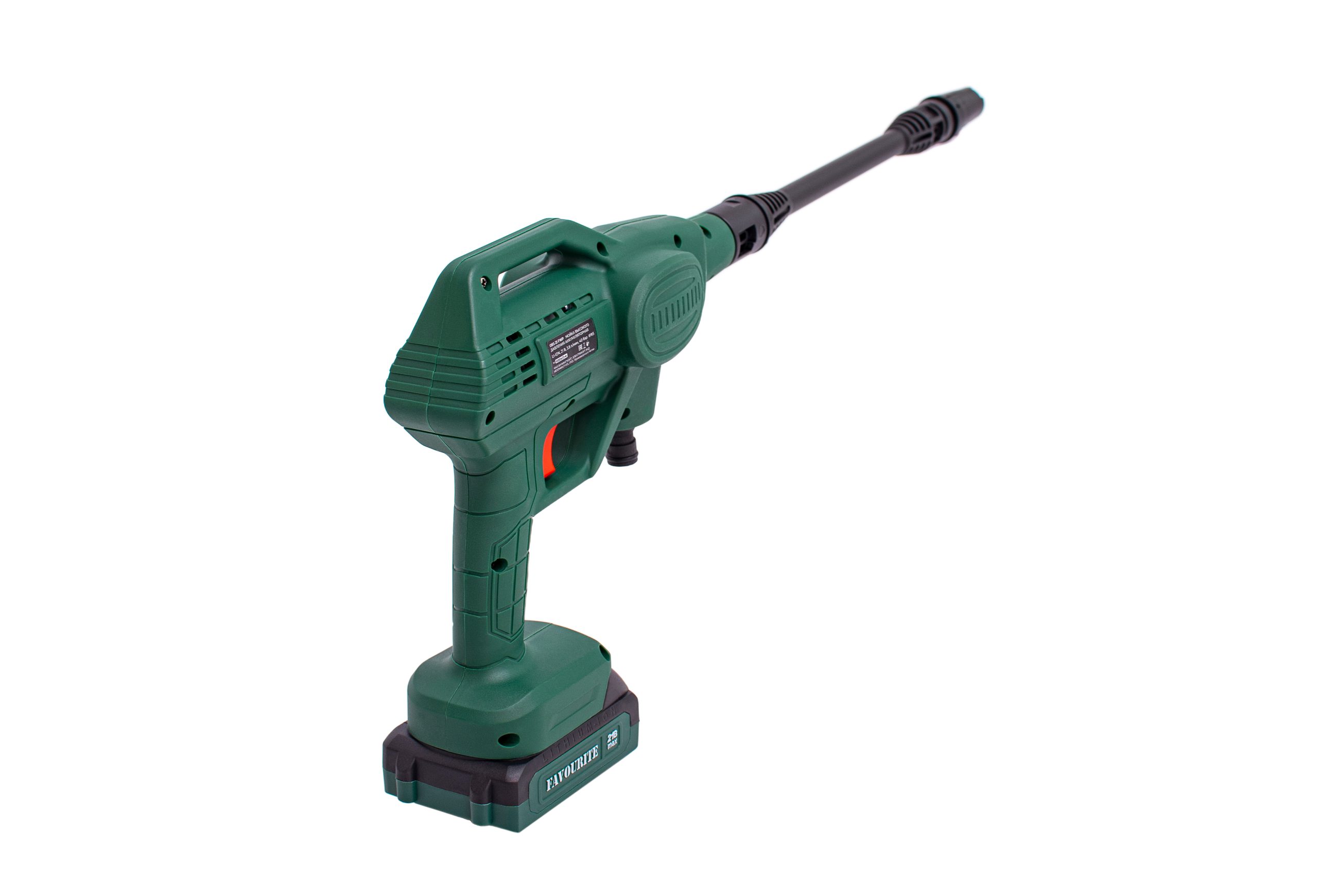 OBS 21 FWP Мойка высокого давления аккумуляторная Li-ion, 21В, 2Ач, 40 бар FAVOURITE - фото 3 - edinaia_akkumuliatornaia_sistema_ovs 