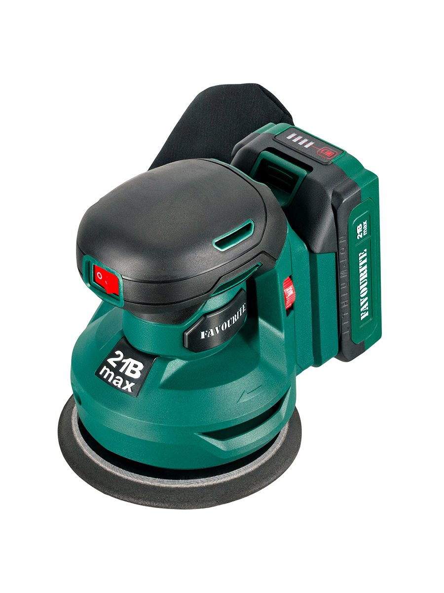 OBS 21 OS125 SET Орбитальная шлифмашина аккумуляторная 21В, 2Ач, ЗУ FAVOURITE - фото 2 - edinaia_akkumuliatornaia_sistema_ovs 