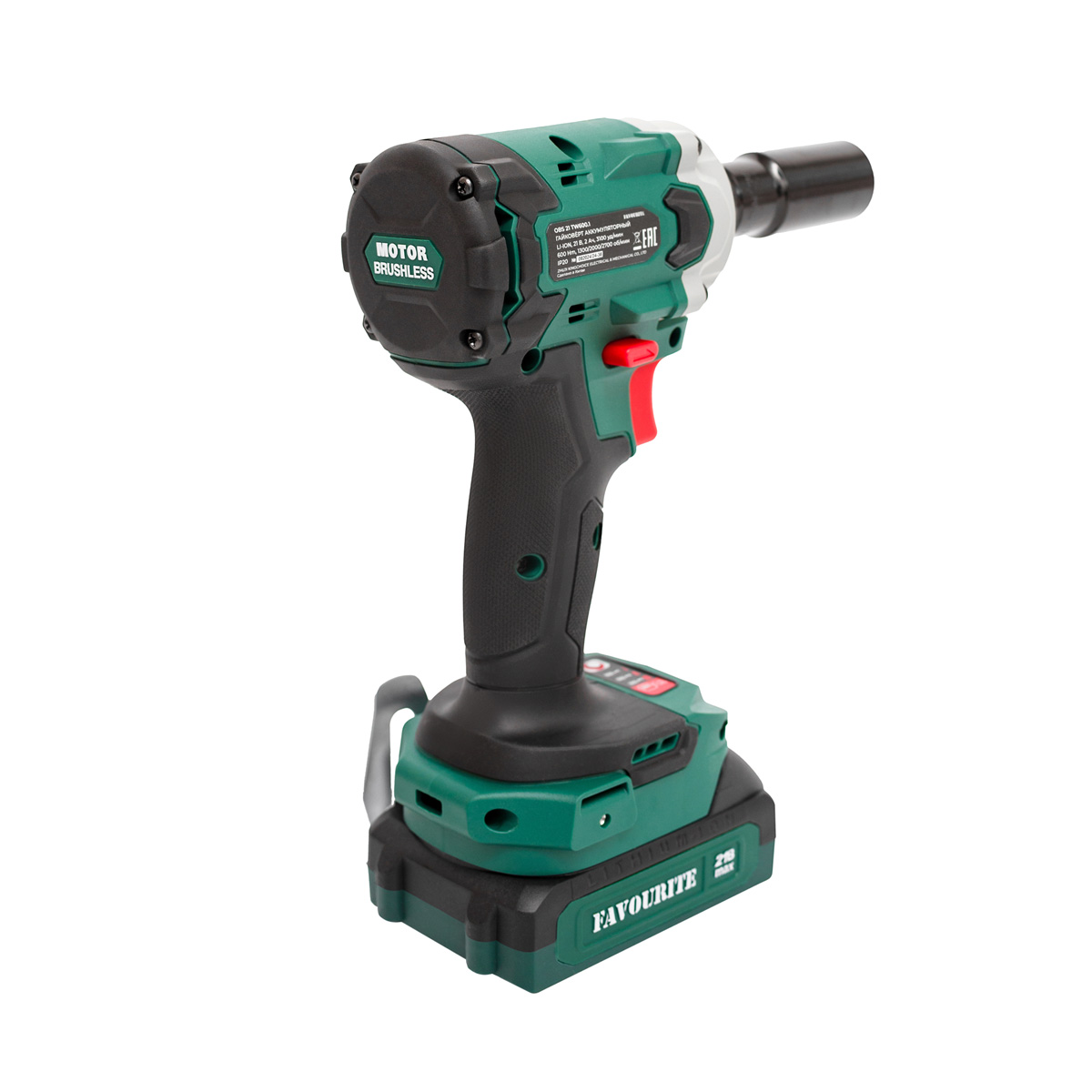 OBS 21 TW600.1 Гайковерт аккумуляторный 21В, 2Ач, ЗУ FAVOURITE - фото 3 - edinaia_akkumuliatornaia_sistema_ovs 