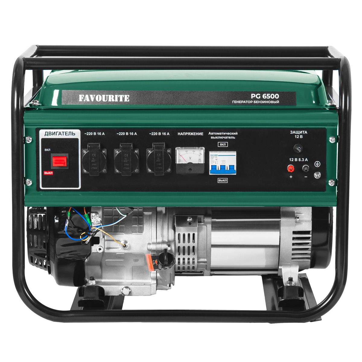 PG 6500E Генератор бензиновый 6,5 кВт, 13 л.с. электростартер FAVOURITE - generatory - купить в интернет-магазине