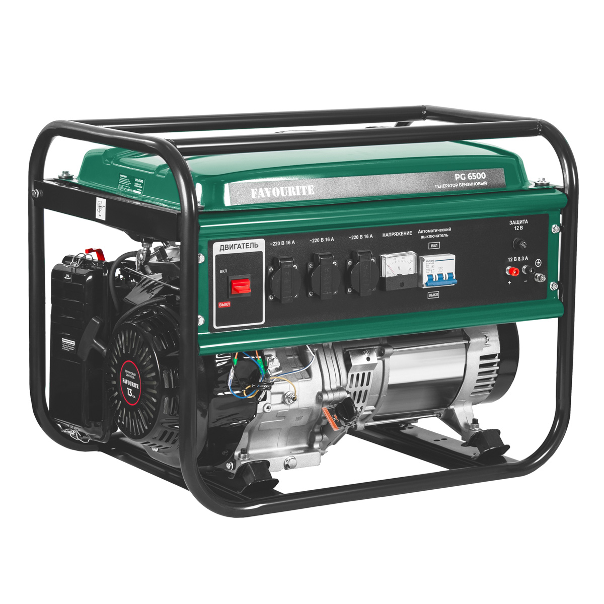 PG 6500E Генератор бензиновый 6,5 кВт, 13 л.с. электростартер FAVOURITE - фото 3 - generatory 