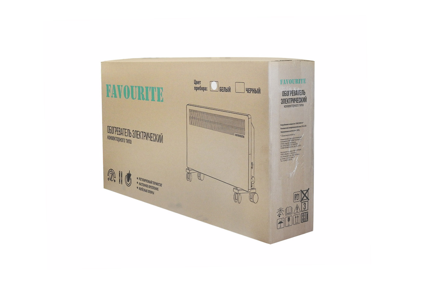 МП-2000.2 Обогреватель электрический 1000/2000Вт, 1,0/2,0кВт/ч FAVOURITE - фото 4 - obogrevateli 