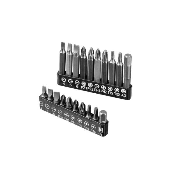 DC NB21 SET NEW Дрель-шуруповёрт аккумуляторная Li-ion, 21 В, 2 Ач, биты FAVOURITE — изображение 11