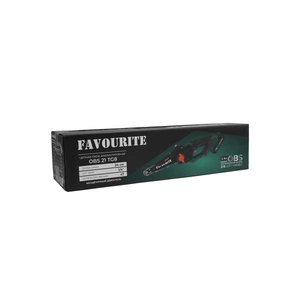 OBS 21 TG8 Цепная пила аккумуляторная 21В, 2Ач, ЗУ FAVOURITE — изображение 4