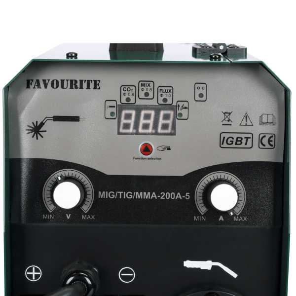 MIG/TIG/MMA-200A-5 Сварочный инверт. аппарат для полуавтоматической сварки 200А FAVOURITE — изображение 5