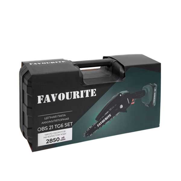 OBS 21 TG6 SET Цепная пила аккумуляторная 21В, 2 Ач FAVOURITE — изображение 9